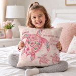 Personalized Sea Turtle Pattern Soft Throw Pillow Cover with Name Home Decor Anniversary Birthday Gift for Girl Woman Grandma