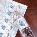 Personalised Fun Hugs Baby Nutrition Facts Waterproof Water Bottle Labels Stickers with Name Set of 20  Baby Shower Party Gift for New Parents