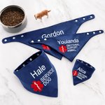 Personalised Star of Life Adjustable Buttons ESA Emotional Support Dog Cat Bandana with Embroidered Name Identification Birthday Gift for Pet Lover