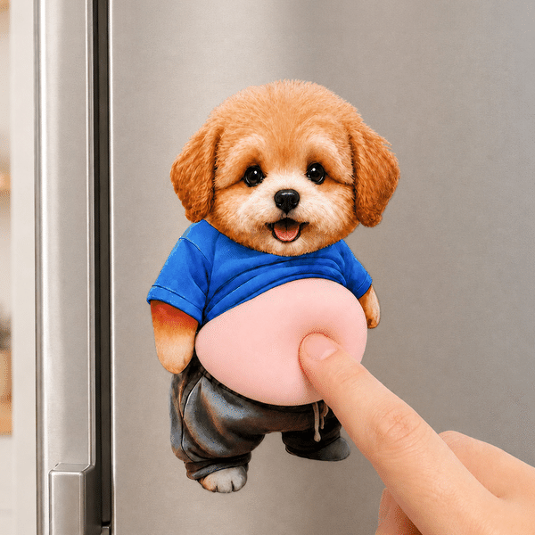 Personalized Cute Funny Pet Photo Squishy Belly Anti-Collision Sticker with Name Birthday Daily Party Gift for Pet Owners Kids