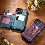 Personalised Western Cowgirl Boots PU Leather Flip Wallet Phone Case for iPhone with Name RFID Blocking Card Holder Birthday Gift for Western Cowgirl