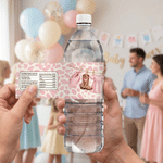 Personalised Fun Hugs Baby Nutrition Facts Waterproof Water Bottle Labels Stickers with Name Set of 20  Baby Shower Party Gift for New Parents