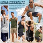 Personalized Multicolour Initial Text Design Breathable Mesh Sports Tank Top Daily Exercise Game Day Birthday Gift for Man Gym Rat
