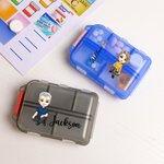 Spersonalizowany 10-przegródkowy organizer na pigułki z imieniem i nazwiskiem oraz etykietami na leki - prezent dla przyjaciela rodziny