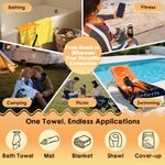 Personalized Hiker Silhouette Quick Dry Microfiber Sport Beach Towel with Name Travel Birthday Summer Vacation Gift for Hiking Lovers Hikers