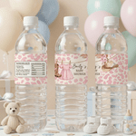 Personalised Fun Hugs Baby Nutrition Facts Waterproof Water Bottle Labels Stickers with Name Set of 20  Baby Shower Party Gift for New Parents