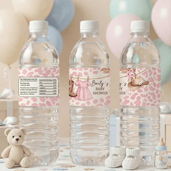 Personalised Fun Hugs Baby Nutrition Facts Waterproof Water Bottle Labels Stickers with Name Set of 20  Baby Shower Party Gift for New Parents