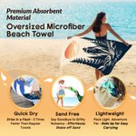 Personalized Hiker Silhouette Quick Dry Microfiber Sport Beach Towel with Name Travel Birthday Summer Vacation Gift for Hiking Lovers Hikers