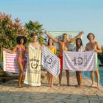 Personalisiertes Cabana Strandtuch mit Familiennamen und Initiale | sandabweisend | schnelltrocknend | Badetuch | Sommer Urlaub Geschenk für Familie