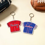 Henkilökohtainen baseball-paita-aiheinen akryylinen laukun tunniste ja avaimenperä, jossa nimi ja numero – päivittäiseen käyttöön sopiva syntymäpäivä- tai joukkueen lahja baseball-pelaajalle