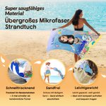 Personalisiertes großes 3D-Taucher Magnet-Strandtuch mit Meerestier | schnelltrocknend | Sommerurlaub Outdoor Geburtstag Geschenk für Familie Freunde