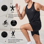 Personalized Multicolour Initial Text Design Breathable Mesh Sports Tank Top Daily Exercise Game Day Birthday Gift for Man Gym Rat