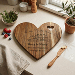 Personalized Minimalist Line House Photo Name Text Heart Cutting Board with Knife and Fork Wedding Party Housewarming Gift for Newlyweds Family