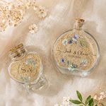 Personalised Glass Honeymoon Memory Keepsake Sand Jar with Name and Date Wedding Vacation Gift for Couples Bride Groom