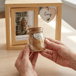 Cadre photo commémoratif personnalisé en bois pour animal de compagnie, avec pot à poils, nom et texte – Décoration d'intérieur – Cadeau de condoléances pour la perte d'un animal de compagnie, destiné
