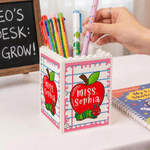 Personalized Apple Pencil Building Blocks Brick Pen Holder with Name Daily Use Desk Decor Teacher's Day Gift for Teacher Educator