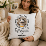 Personalized Pet Photo Memorial Quote Soft Throw Pillow Cover with Name and Year Sofa Couch Decor Sympathy Pet Loss Gift for Pet Owners