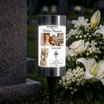 Personalized Forever In Our Heart Photo Solar Garden Light with Name and Year Outdoor Garden Decor Memorial Gift for Family Friends