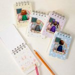Personalised Cartoon Character Back View Spiral Kid Notebook with Name Daily Use Birthday Back to School Gift for Boy Girl
