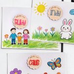 Personalized Look What I Made Fridge Magnet with Name Kids Artwork Display Back to School Birthday Gift for Kids