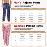 Personalised Line Art Cartoon Kid Character Soft Skin-Friendly Pyjama Bottoms with 1-16 Names and Nickname Daily Use Birthday Gift for Dad Mum