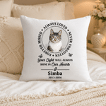 Personalized Pet Photo Memorial Quote Soft Throw Pillow Cover with Name and Year Sofa Couch Decor Sympathy Pet Loss Gift for Pet Owners