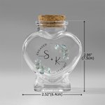 Personalised Glass Honeymoon Memory Keepsake Sand Jar with Name and Date Wedding Vacation Gift for Couples Bride Groom