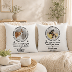 Personalized Pet Photo Memorial Quote Soft Throw Pillow Cover with Name and Year Sofa Couch Decor Sympathy Pet Loss Gift for Pet Owners
