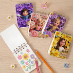 Personalised Colourful Cartoon Character Birth Flower Notebook with Name Daily Use Back to School Birthday Gift for Student