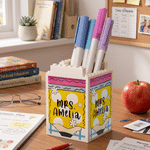 Personalized Apple Pencil Building Blocks Brick Pen Holder with Name Daily Use Desk Decor Teacher's Day Gift for Teacher Educator