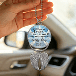 Personalised Angel Wings Heart Photo Paw Print Car Hanging Accessory with Name and Date Loss of Pet Memorial Gift for Dog Cat Owner