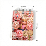 Personalised Colourful Cartoon Character Birth Flower Notebook with Name Daily Use Back to School Birthday Gift for Student