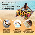 Gepersonaliseerd graffiti design met muziek sport sterren sneldrogend extra groot microfiber strandlaken met naam verjaardagscadeau voor kind familie