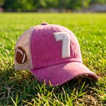 Personalised Retro Distressed Style Number American Football Applique Breathable Baseball Cap Team Spirit Game Day Gift for American Football Mum American Football Lover Player