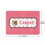 Personalised Durable Non-Slip Pet Photo Food Feeding Mat with Name Home Daily Use Pet Salon Birthday Gift for Pet Owner Lover