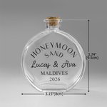 Personalised Glass Honeymoon Memory Keepsake Sand Jar with Name and Date Wedding Vacation Gift for Couples Bride Groom