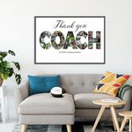 Toile personnalisé avec photos et texte - Cadeau de retraite ou d'anniversaire pour entraîneur