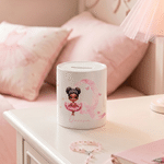 Personalised Cartoon Ballet Girl Initial Ceramic Money Box Piggy Bank with Name Home Decor Birthday Gift for Kids