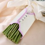 Personalised Embroidered Initial Wedding Bouquet Wrap with Wedding Date and 1 Piece Pearl Pin Bridal Bouquet Decor Wedding Gift for Bride