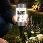 Personalized Forever In Our Heart Photo Solar Garden Light with Name and Year Outdoor Garden Decor Memorial Gift for Family Friends
