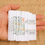 Gepersonaliseerde 100% katoenen aquarel bloemen naai-etiketten met naam 50-100 stuks verjaardagscadeau voor breiliefhebbers
