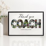 Toile personnalisé avec photos et texte - Cadeau de retraite ou d'anniversaire pour entraîneur