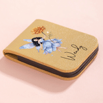 Personalized Birth Flower Fairy Magnetic PU Leather Bookmark Clip with Name Daily Use Reading Accessories Birthday Gift for Book Lovers Bookworms