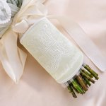 Personalised Embroidered Initial Wedding Bouquet Wrap with Wedding Date and 1 Piece Pearl Pin Bridal Bouquet Decor Wedding Gift for Bride