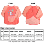 Personalised Cartoon Fantasy Unicorn Kid Painting Baking Long Sleeve Apron with Name and Front Pocket Outdoor Activities Birthday Gift for Kids