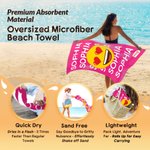 Personalised Multicolour Playful emoji Soft Quick Dry Beach Towel with Name Holiday Party Beach Trip Gift for Friends Kids Family | Callie × emoji ™