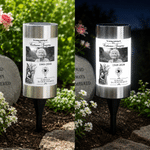 Personalized Forever In Our Heart Photo Solar Garden Light with Name and Year Outdoor Garden Decor Memorial Gift for Family Friends