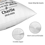 Personalized Pet Photo Memorial Quote Soft Throw Pillow Cover with Name and Year Sofa Couch Decor Sympathy Pet Loss Gift for Pet Owners
