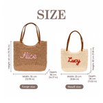 Personalised Bohemian Crochet Knitted Large Tote Bag with Name Daily Use Summer Holiday Birthday Gift for Woman Girl Girlfriend