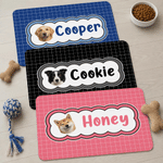 Personalised Durable Non-Slip Pet Photo Food Feeding Mat with Name Home Daily Use Pet Salon Birthday Gift for Pet Owner Lover
